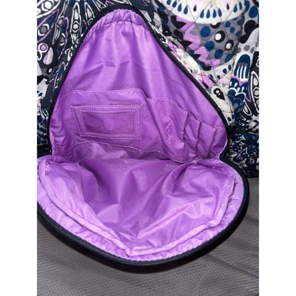 Large Vera Bradley Floral Paisley Quilted Backpack - Picture 5 of 8